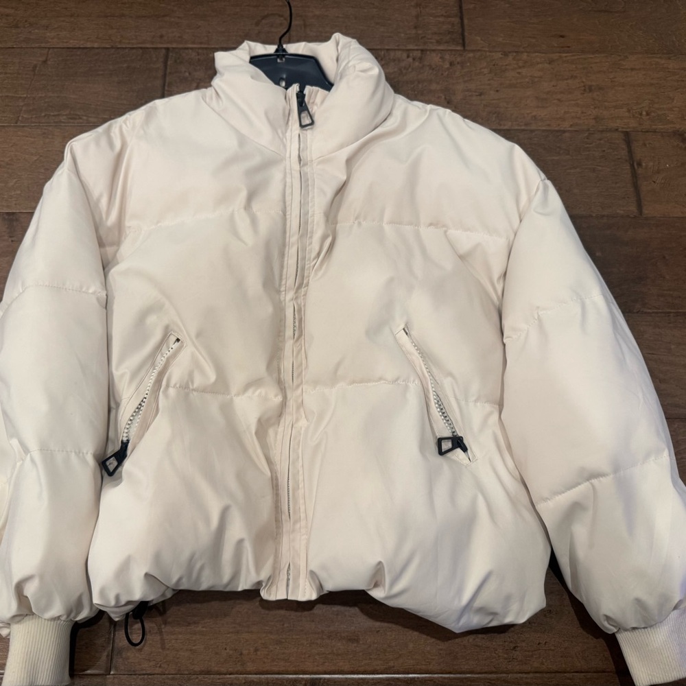 Women's Cream Puffer Jacket